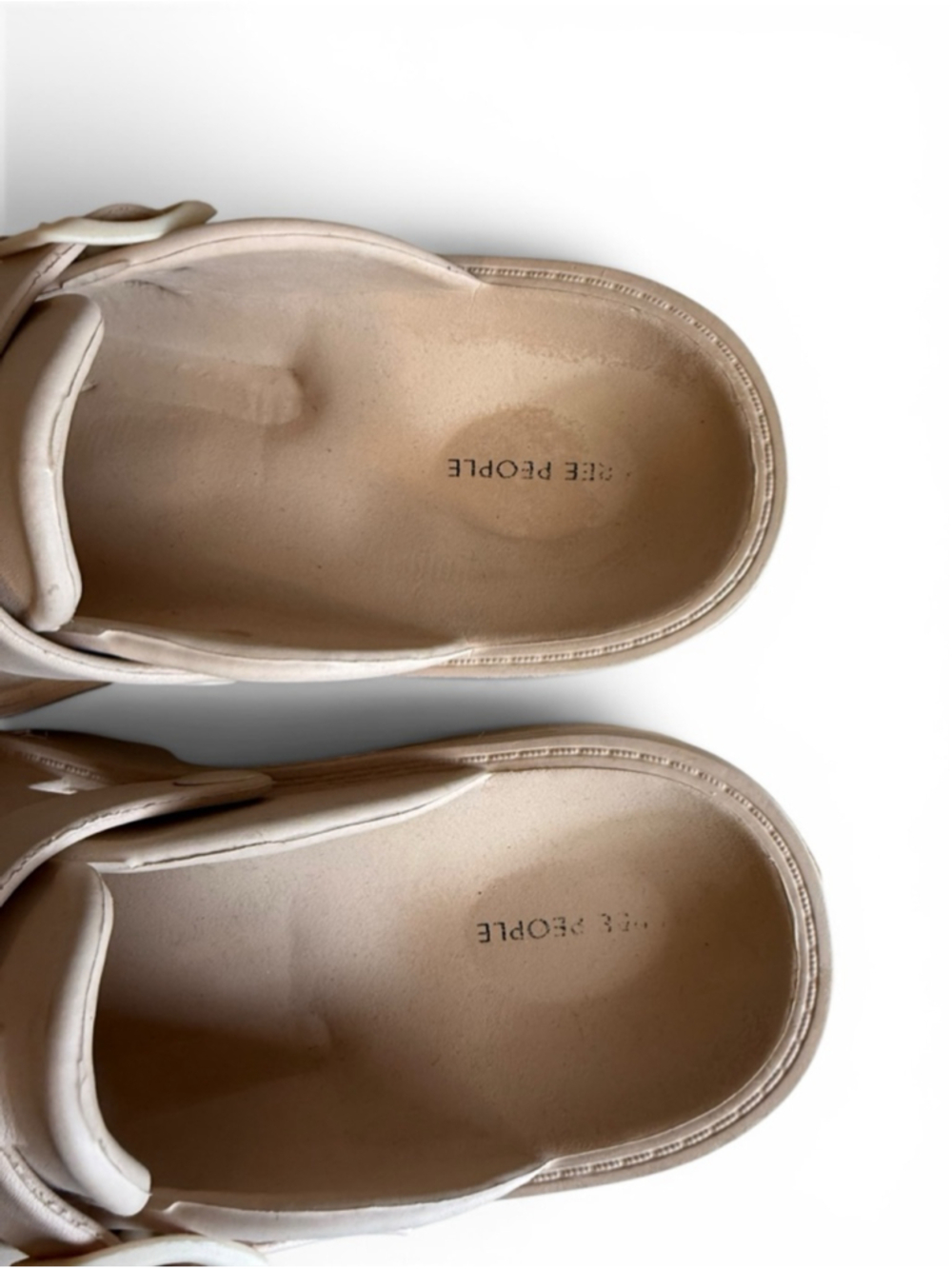 Free People Womens Karlie Buckle Clog Beige Sz 9 - Picture 5 of 8
